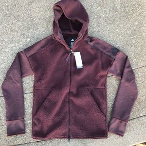 Men’s Adidas ZNE zip up fleece hoodie sz S NEW